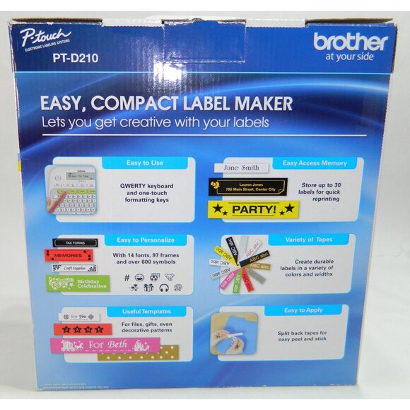 Brother PT-D210 P-Touch Label Maker QWERTY Keyboard Easy Label Formatting NEW - Picture 4 of 9